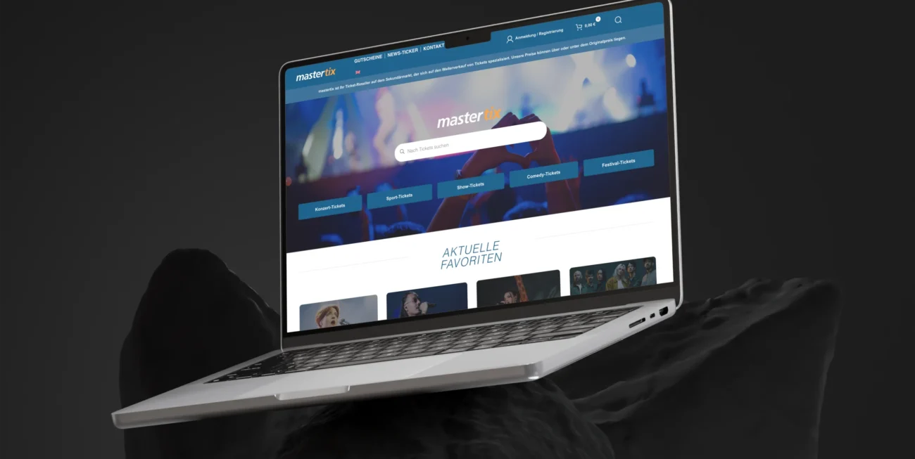 Mastertix için modern ve kullanıcı dostu bir bilet satış web sitesi tasarladık. Konser, spor, tiyatro ve festival biletlerini kolayca bulup satın almayı sağlayan, hızlı ve güvenli bir platform geliştirdik.